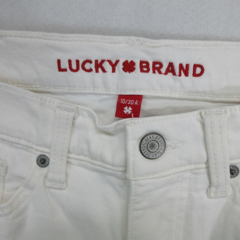 Lucky Brand Women's Ava Mid Rise Skinny Jeans White Denim Stretch Size 10 30 - Picture 3 of 16